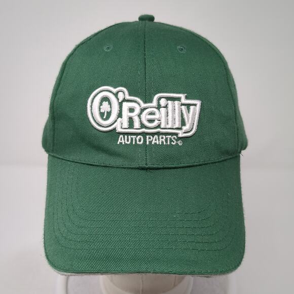 O'Reilly Auto Parts Strapback Baseball Cap Green One Size Adjustable Embroidered - Picture 2 of 9
